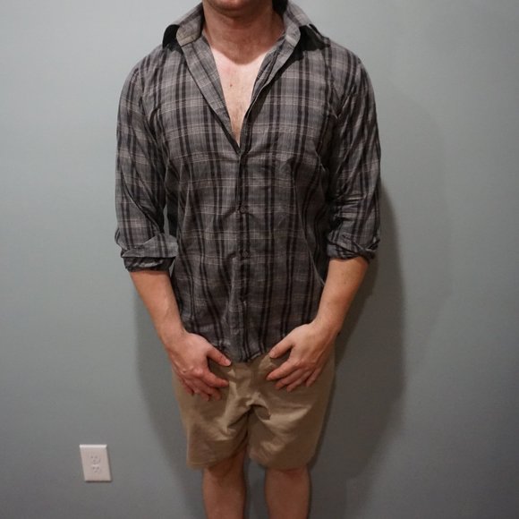 Lightweight Gray Striped Button Down - Picture 1 of 2